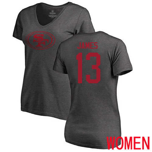 San Francisco 49ers Ash Women Richie James One Color #13 NFL T Shirt